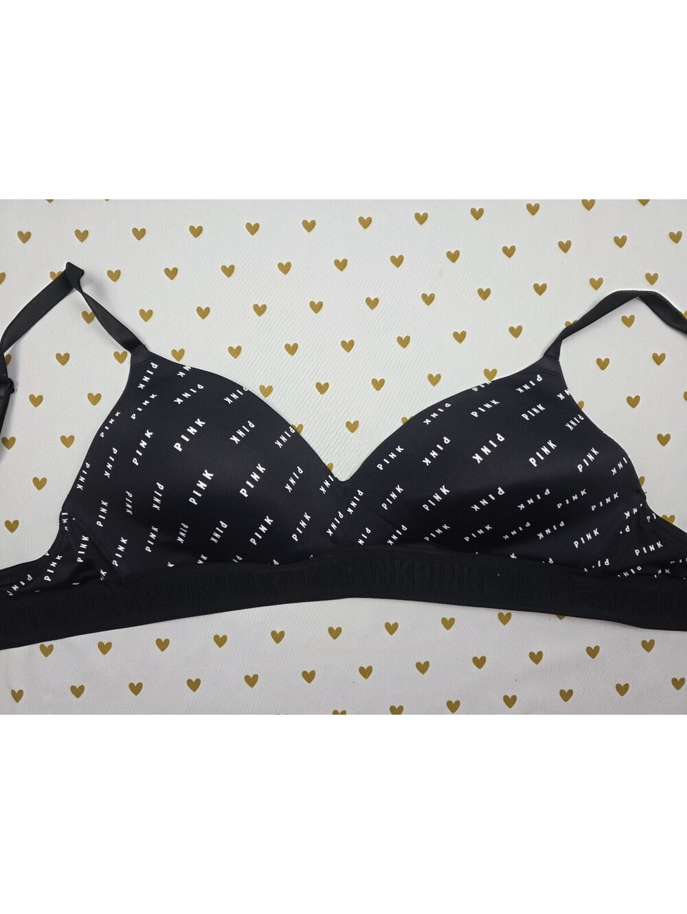 Victorias Secret Pink Logo 36C Wireless No Wire Bra Wear Everywhere